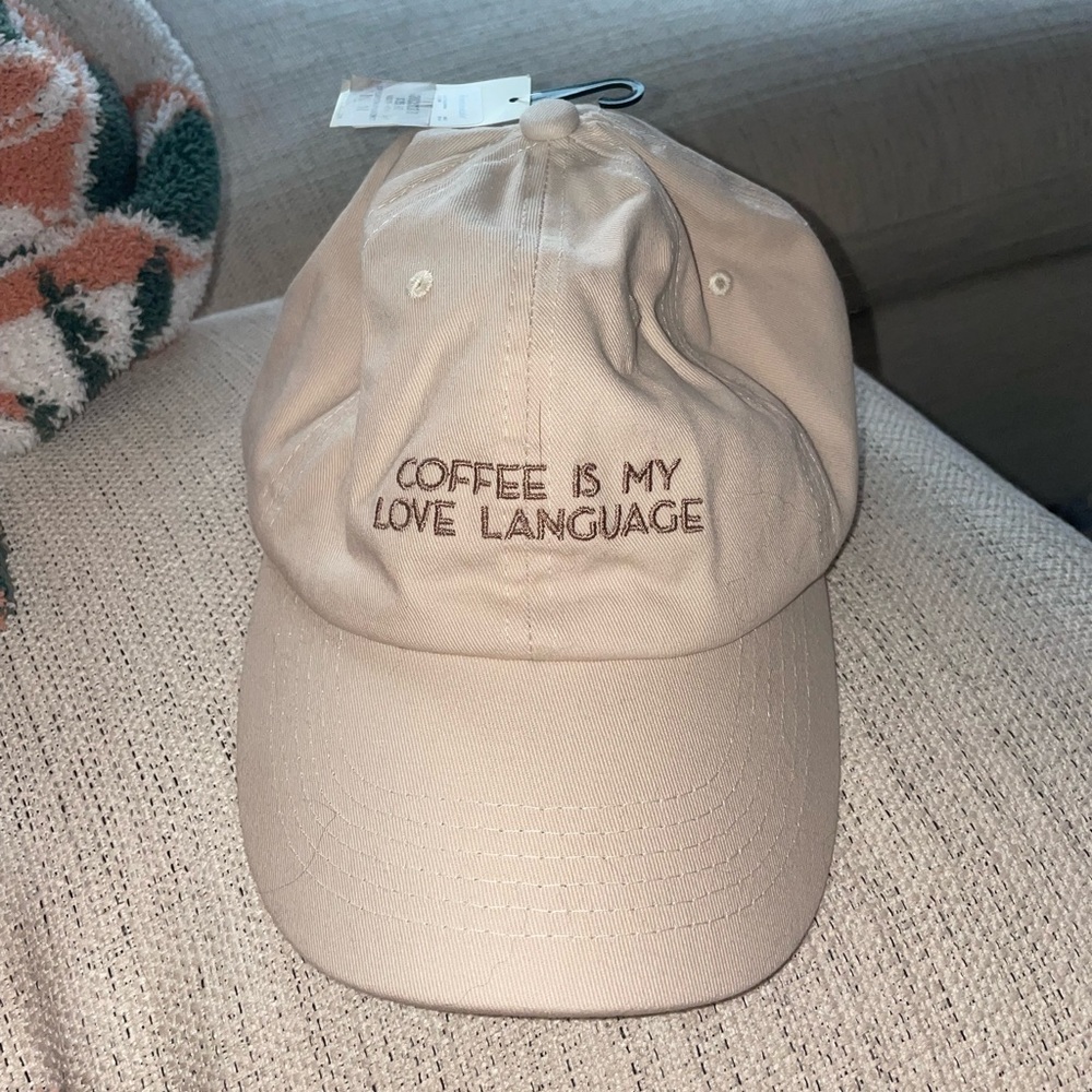 Francesca's Cream Cap with Coffee Embroidery